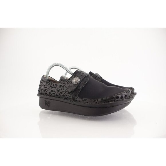Alegria Women's Dena Loafer Size 40 10 Slip On Nursing Shoe Black Leather - Picture 2 of 12